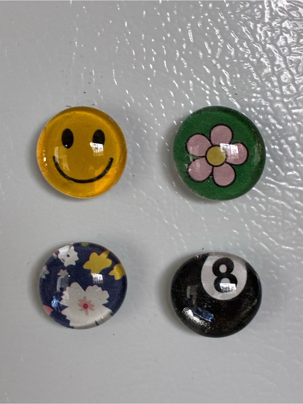Handmade Colorful Glass Magnets Set